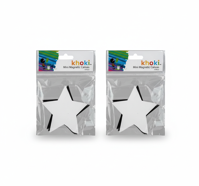 Khoki Mini Magnetic Canvas Boards for Painting and Crafting - 6 - 2 Pack