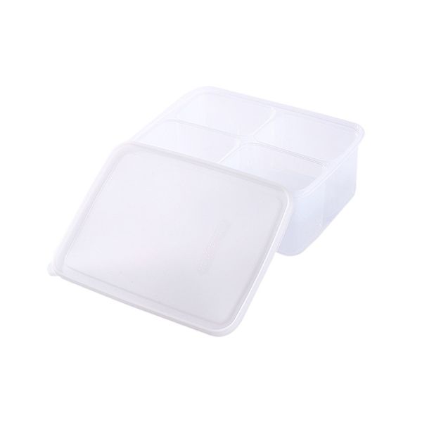 Refrigerator Meat Preservation Storage Box with 4 Compartments and Lid