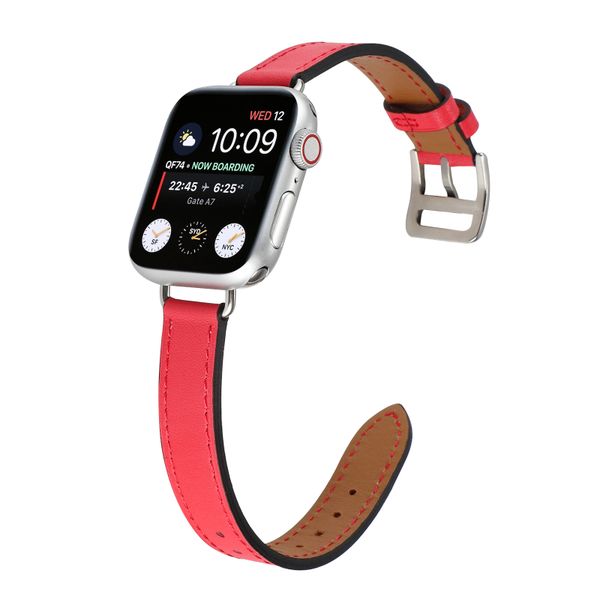 Slim Leather Band Strap Compatible with Apple Watch 38mm / 40mm / 41mm/ 42mm