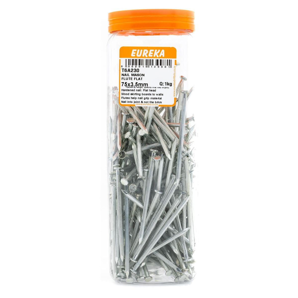 EUREKA Fluted Masonry Nail Flat 75 x 3.5mm Q1kg T6A230 Shop Today