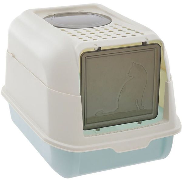 New Elements Hooded Cat Litter Box With Scoop