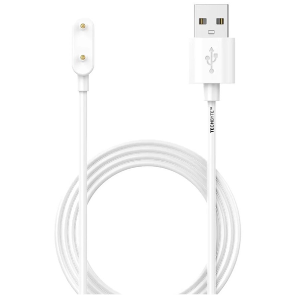 TechByte USB Charger for Huawei Watch Fit 1-3/Huawei Band 6-9 - USB-A/White