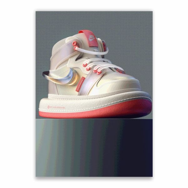 Nike ED7 Cream and Red- A1 Poster