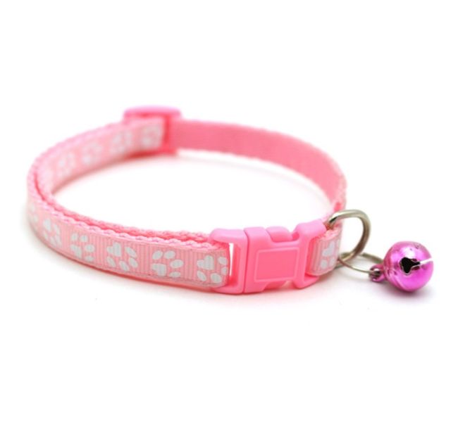 Dog Collar with Bell Black Adjustable 18-32cm