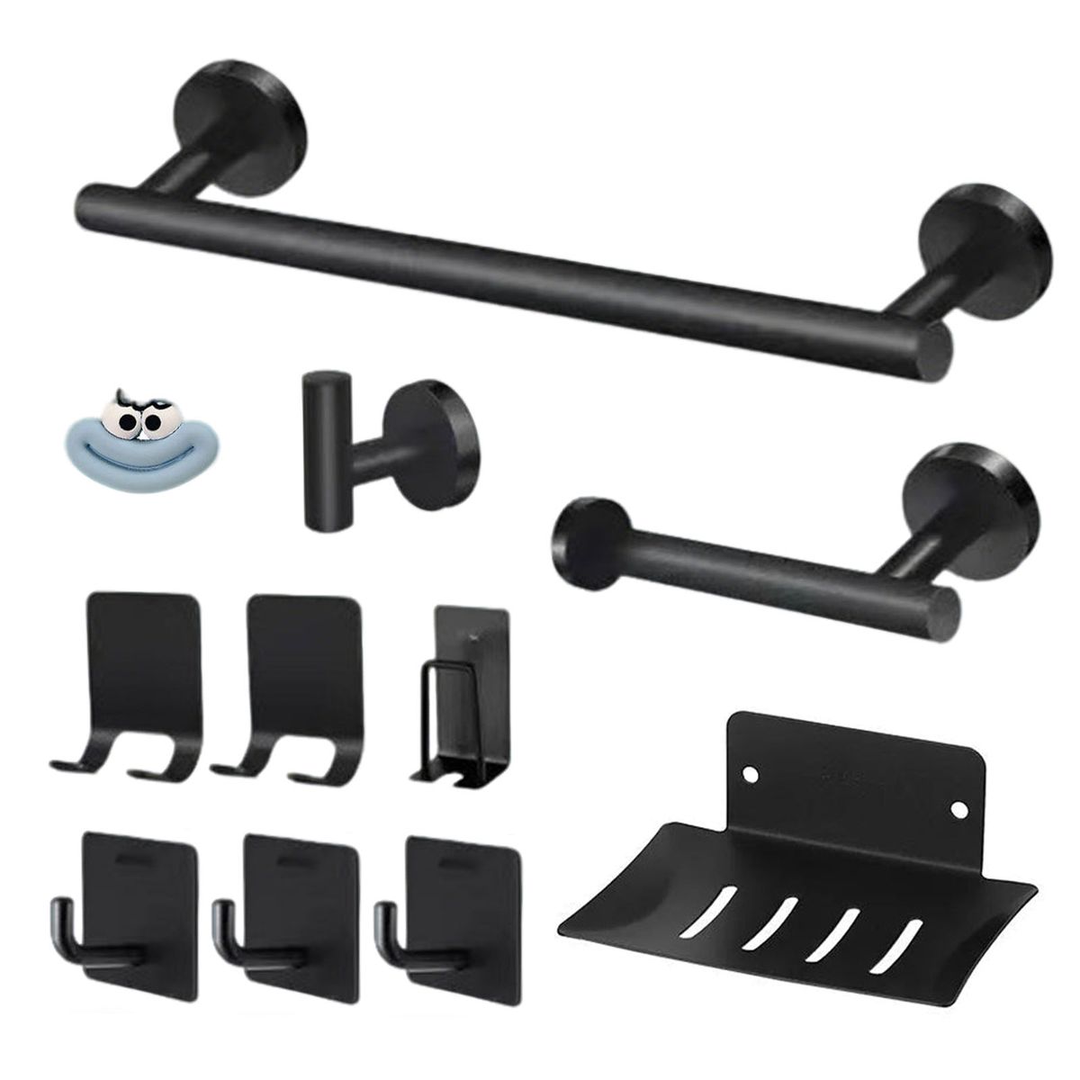 10 Piece Towel Rack Kit Wall Mounted Stainless Steel Bathroom Accessories Set