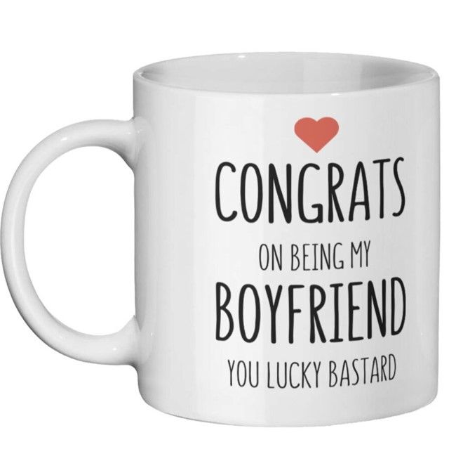 Congrats On Being My Boyfriend Christmas Birthday Anniversary Gift Mug | Shop Today. Get it ...