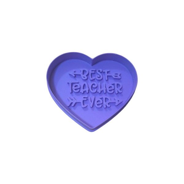 Hubbe Cookie Cutter - Best Teacher Ever Heart