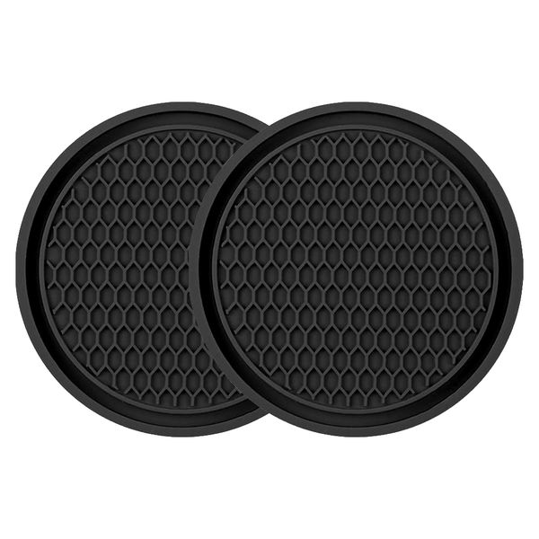 Universal Car Coasters for Cup Holder Insert - Anti Dust Mat 7cm - 2 Packs