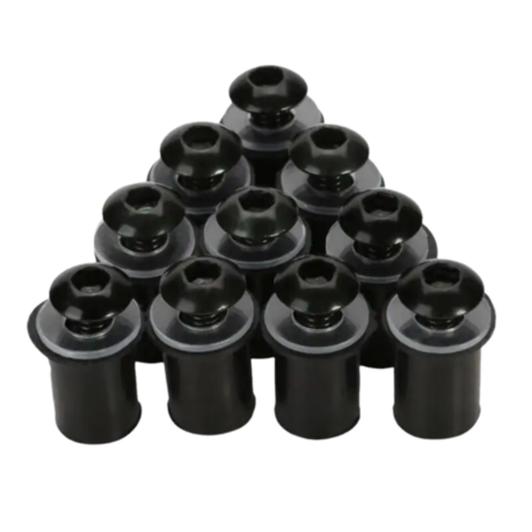 KR Screen Rubber Well Nuts &amp; Bolts M6 Set (10-Piece)