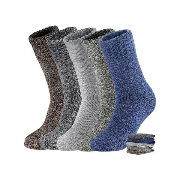 Thick Warm - Hiking - Soft Casual Socks 5 Pack Size 5-11