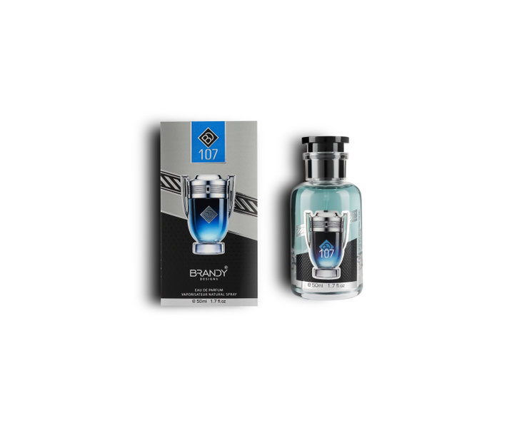 Brandy 107 Men Eau de Parfum 50ml - Fresh Aquatic &amp; Smoky Woody Fragrance