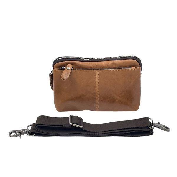 Vivace - Genuine Leather Crossbody - Moon Bag