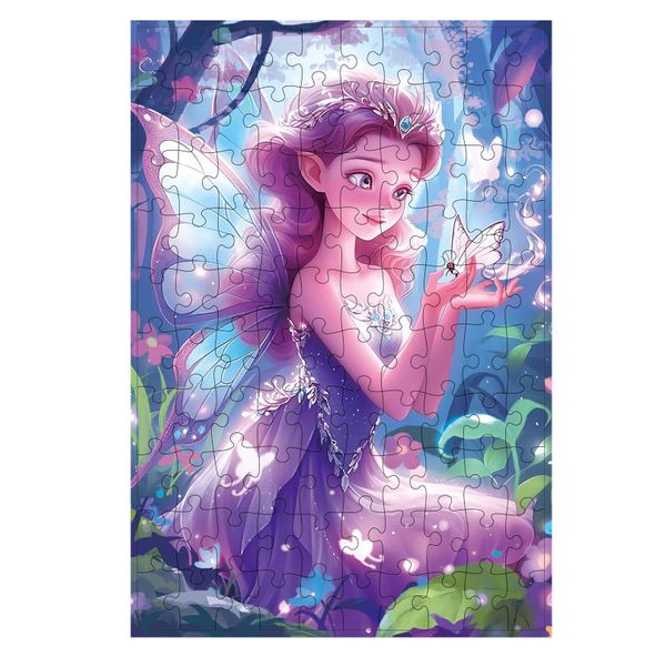 PlayfulMario: Shimmering Glitter Purple Princess Fairy Puzzle (100 Piece)