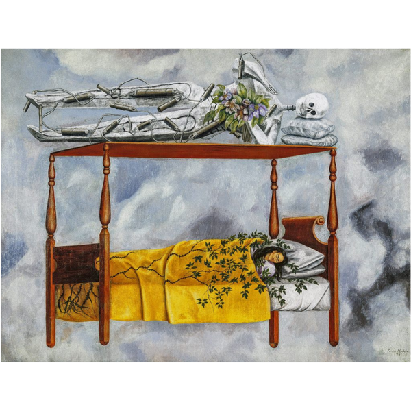 Canvas Wall Art - 1000 x 760 - Frida Kahlo Flying Bed