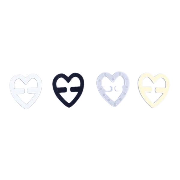 4-Piece Heart Bra Strap Clips for Invisible Bra Straps