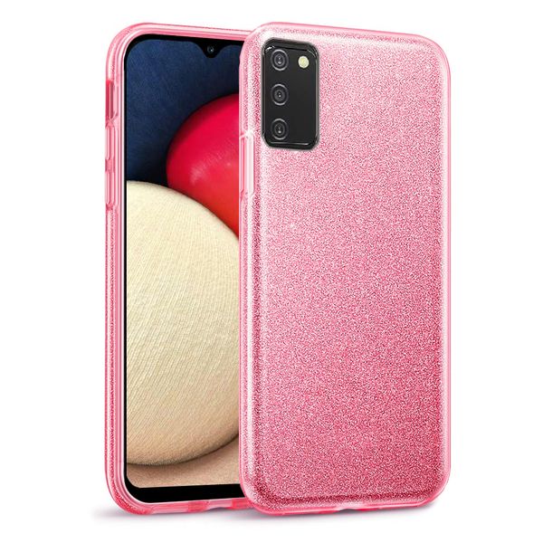 Tekron Glitter Sparkle Bling Protective Case for Samsung Galaxy A02s - Pink