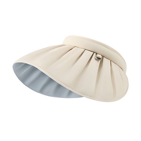 Women's Sun Visor Hat Wide Brim UV Protection UPF50+ Beach Hat Foldable Hat Image