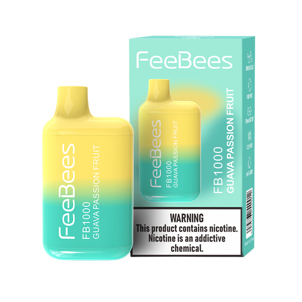 FeeBees Disposable 1000Puffs Vape Bar 30mg - Guava Passion Fruit