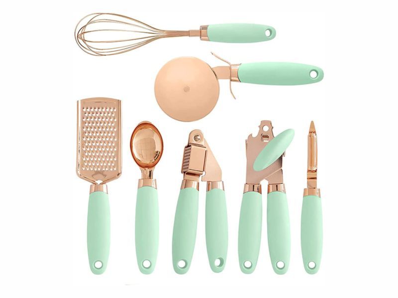 Kitchen Utensil Set 7 Pieces Kitchen Gadget Set Copper Coated
