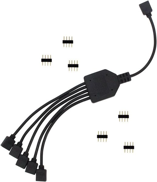 1 to 5 Way RGB LED Light Strip 4 Pin Splitterfor LED Tape Light