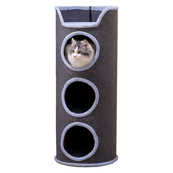 ThreeTier CatTree with Fleece Scratching Posts Climbing Tower Cozy Nest