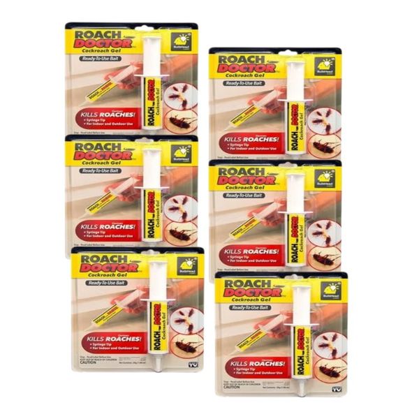 6 x Roach Doctor Cockroach Killing Gel