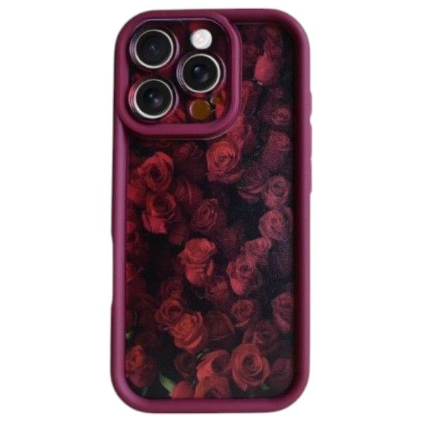 Roses Design Phone Case Compatible With Phone 16 Pro Max - Red