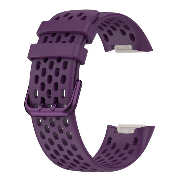 Silicone Sport Strap For Fitbit charge 5-Purple