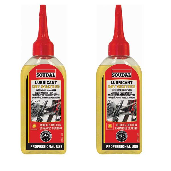 SOUDAL Cycle Lubricant Dry Weather Professional Use 100ml - 2 Pack