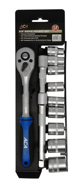 ACA - 3/8" Drive Socket Set - 12 Piece