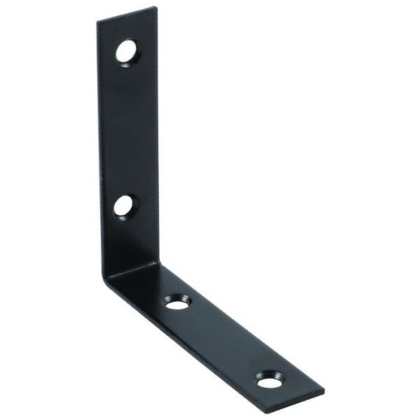 August Vormann Black Chair Angle Bracket 60 x 60 x 18mm 8 Pack