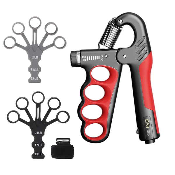 Portable Arm Strength Trainer | 5-100kg Weight Range + Finger Exerciser