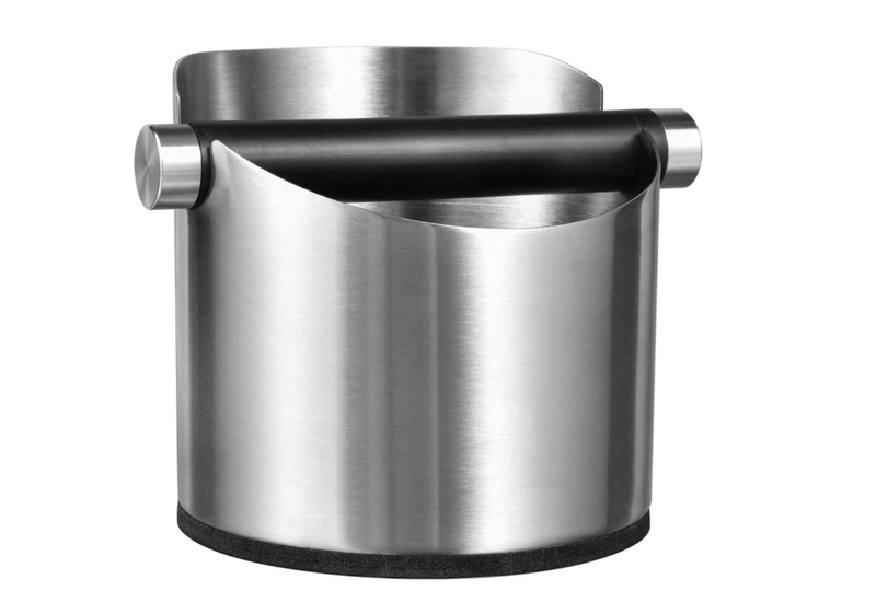 Coffee Grounds Knock Box with Removable Rubber Knock Bar and Non-Slip Base