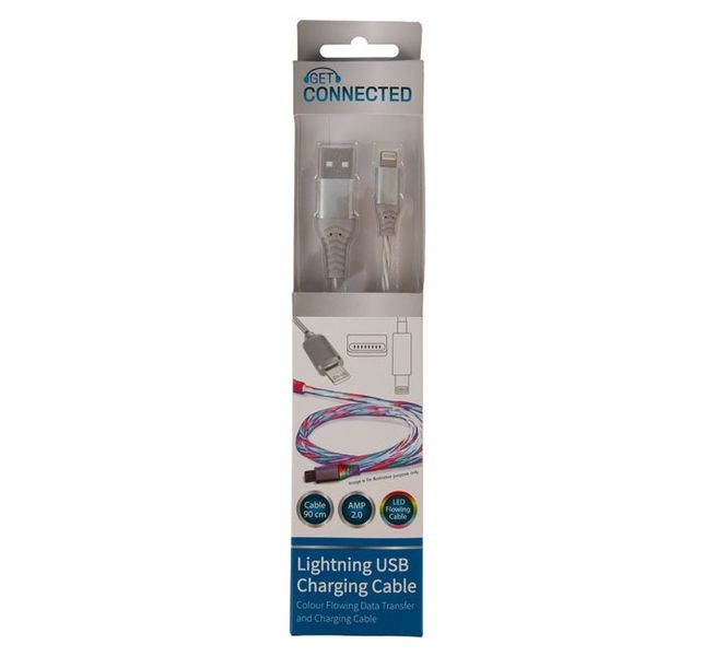 USB Cable - Charging Cable - Iphone - Multi-Coloured - 90 cm
