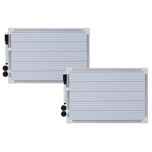 2-Pack Lined Portable White Board
