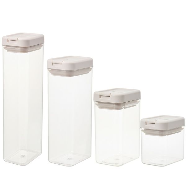 Airtight Food Storage Container Set - Transparent - 4 Pack