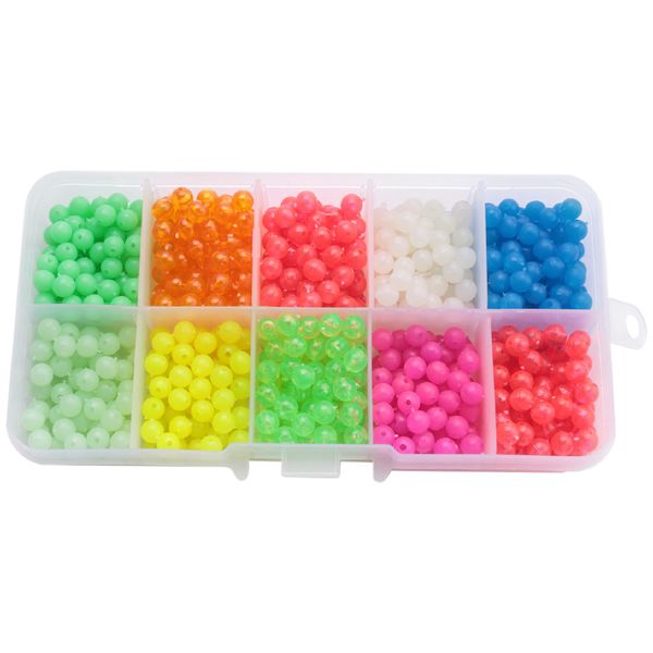 1000Pcs/Set Hard Fishing Beads 5mm Floats Plastic Glow Beads Night Fishing