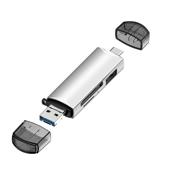 SD Card Reader USB Type-C OTG Card Reader with Dual Connectors