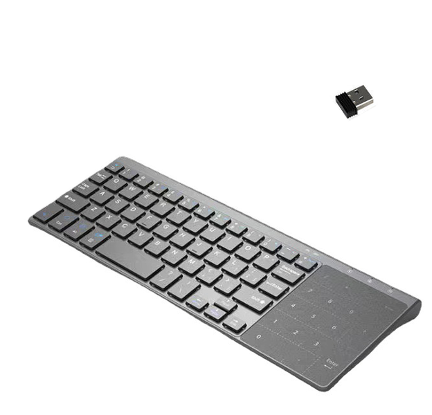 Slim 2.4G Wireless Keyboard with Touchpad Mouse Number Numeric USB