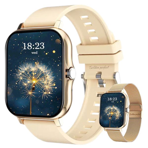 Golden Perfect Stylish Smartwatch For Women-Fitness, Health &amp; Sleep Tracker