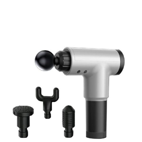 Handheld Electric Body Massage Gun Black With 8 Attachments