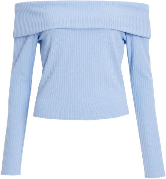 Quiz - Women Light Blue Bardot Top