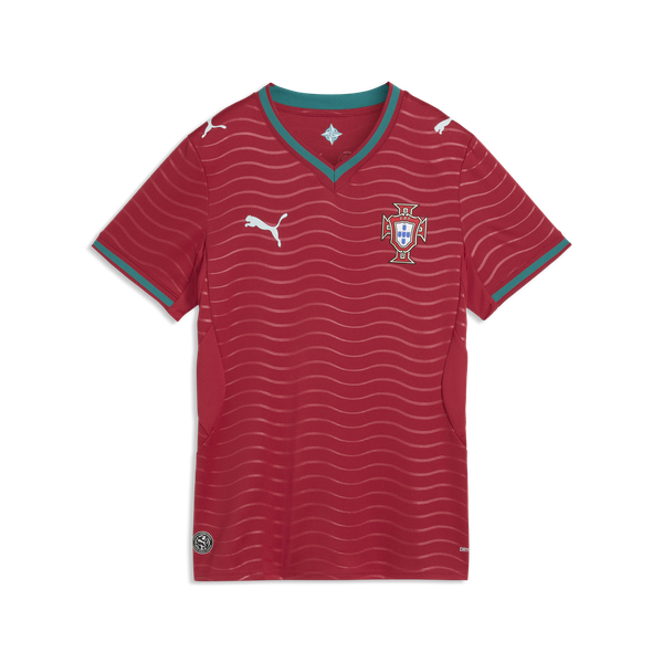 Puma Women's FPF Home Short Sleeve Jersey - Club Red/Green Lagoon