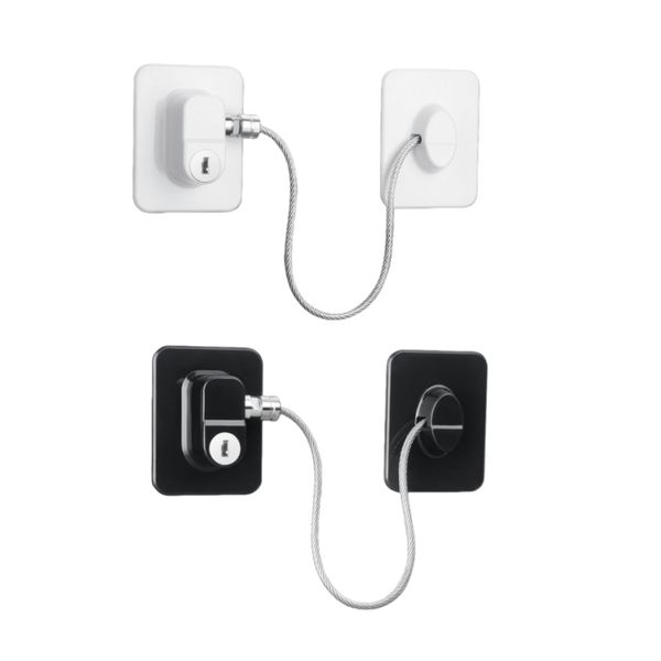 2 Pack Child Safety Locks, No Drill Refrigerator Locks with Keys