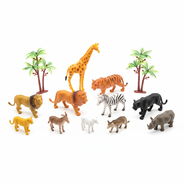 Quality Vibrant Imaginitive Play Mixed Wild Animals Kids Toy Figures Pack