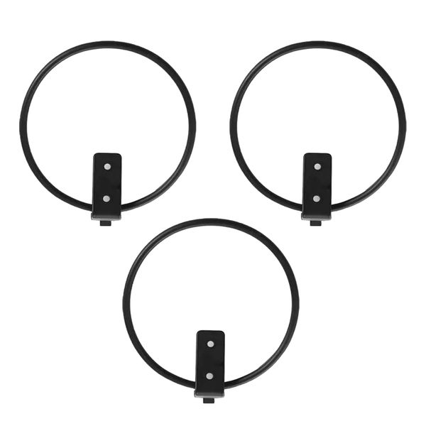 3 Pieces 6 Inch Metal Flower Pot Holder Wall Mounted For Indoor Outdoor