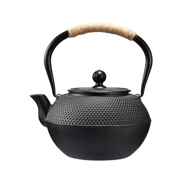 300ml Oriental Cast Iron Teapot &amp; Infuser, Black