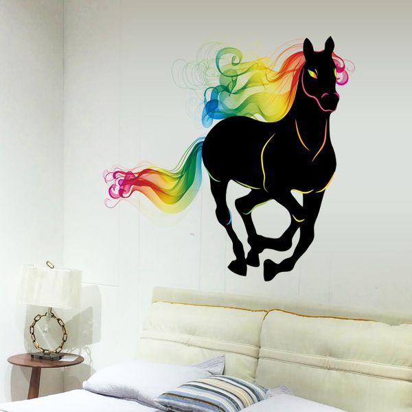 Majestic Horse with Rainbow Detail Decor - Wall Art - SK9054