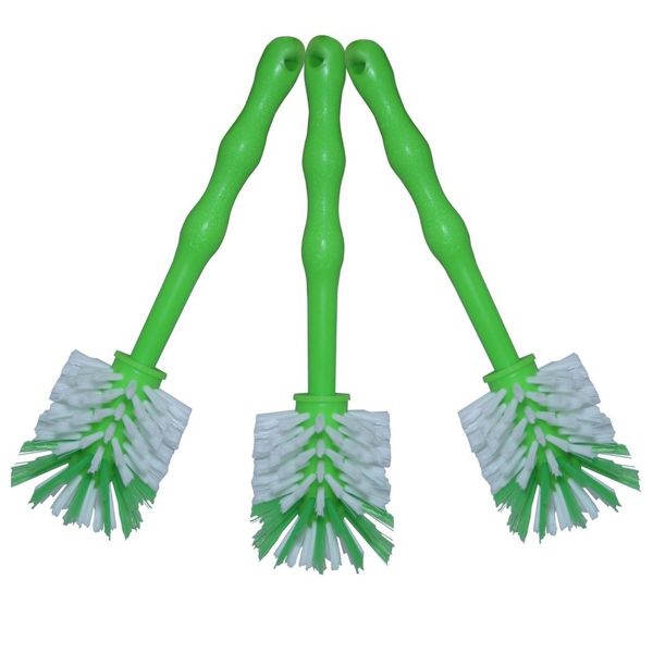 3Pack Bowl Pot Washing Tool Cleaning Scrubbing Brush Nylon Bristles Ideal f
