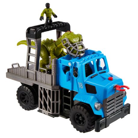 Imaginext jurassic world dinosaur hauler vehicle gift discount set